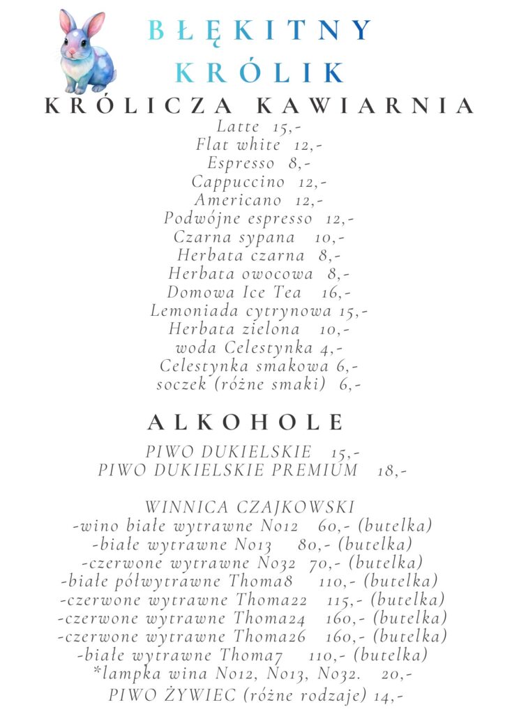 Menu Błękitny Królik - strona 3 z 3