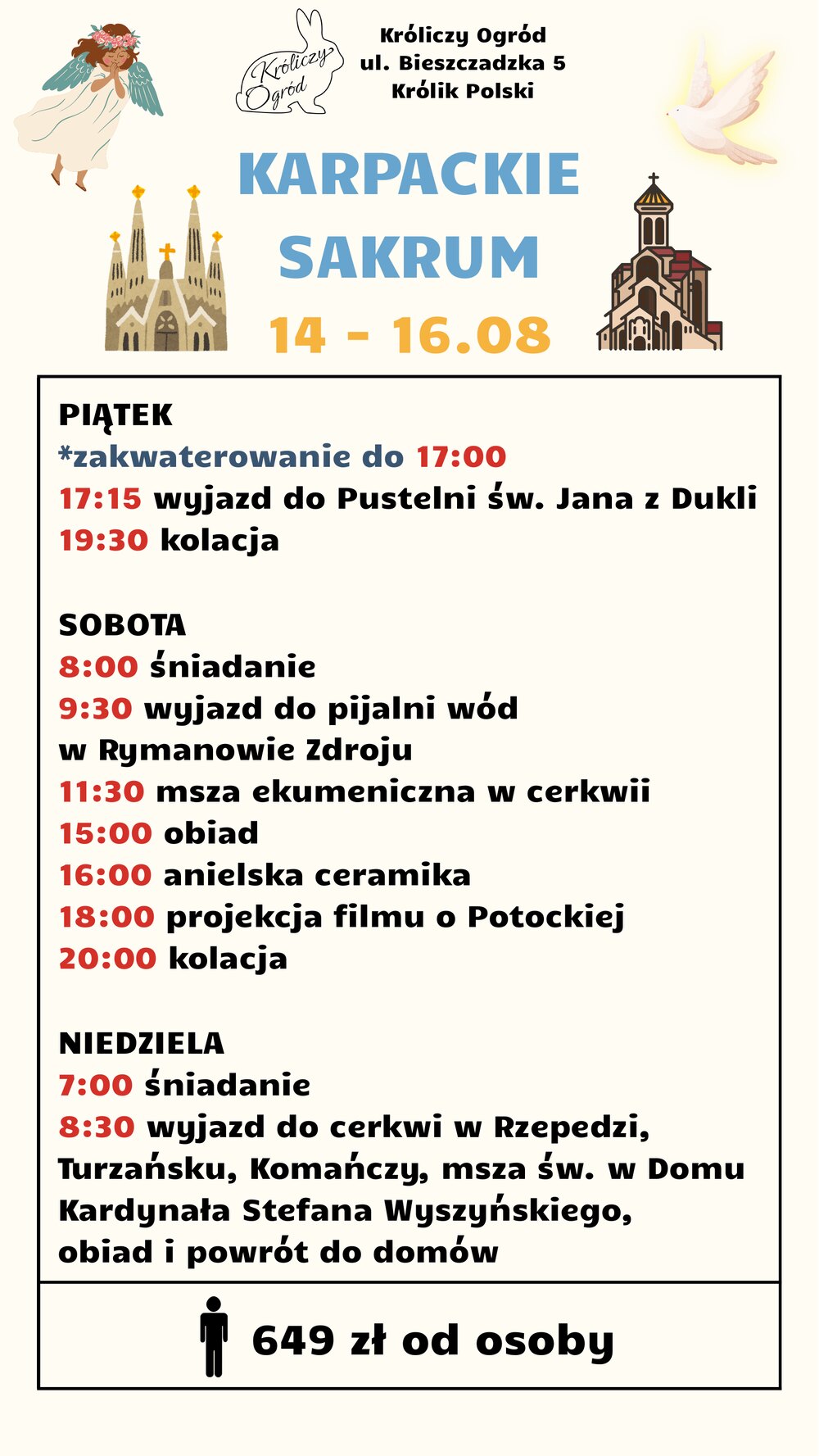 Program oferty Karpackie Sakrum - Kroliczy Ogrod