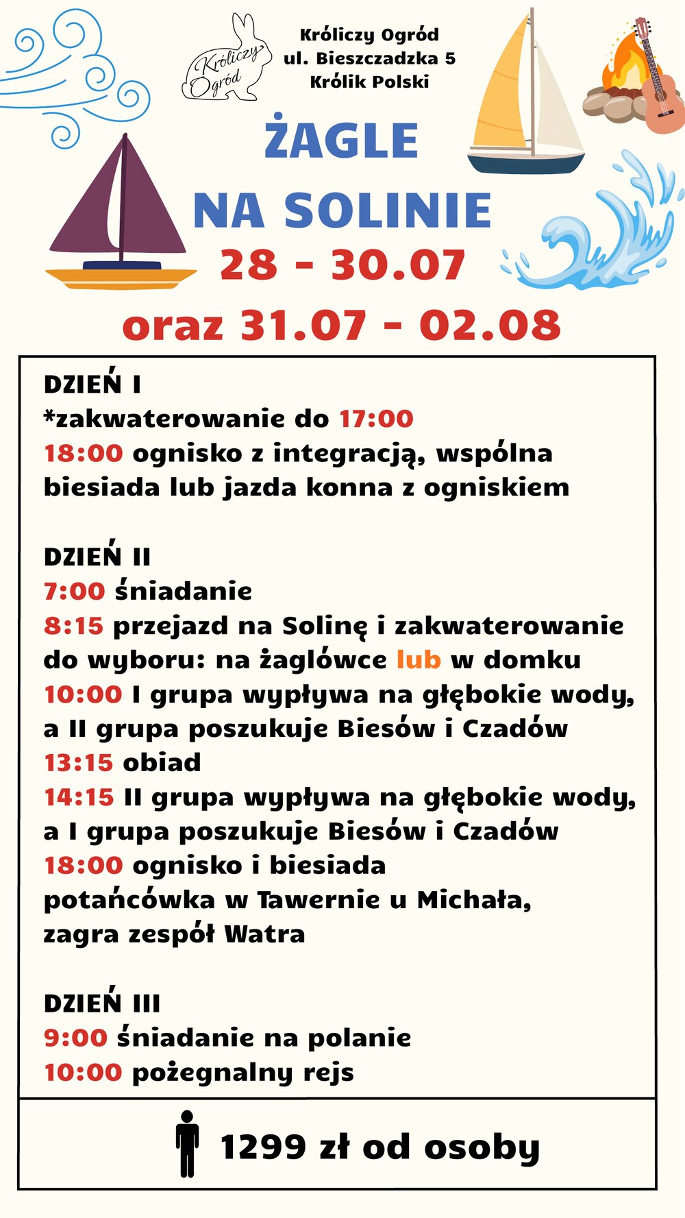Program oferty Żagle na Solinie, Króliczy Ogród